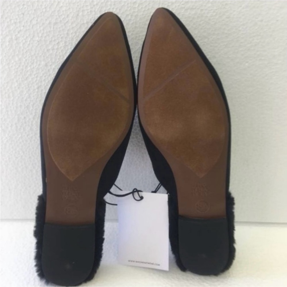 Who What Wear Black Mules with Faux Fur Lining - Picture 3 of 5